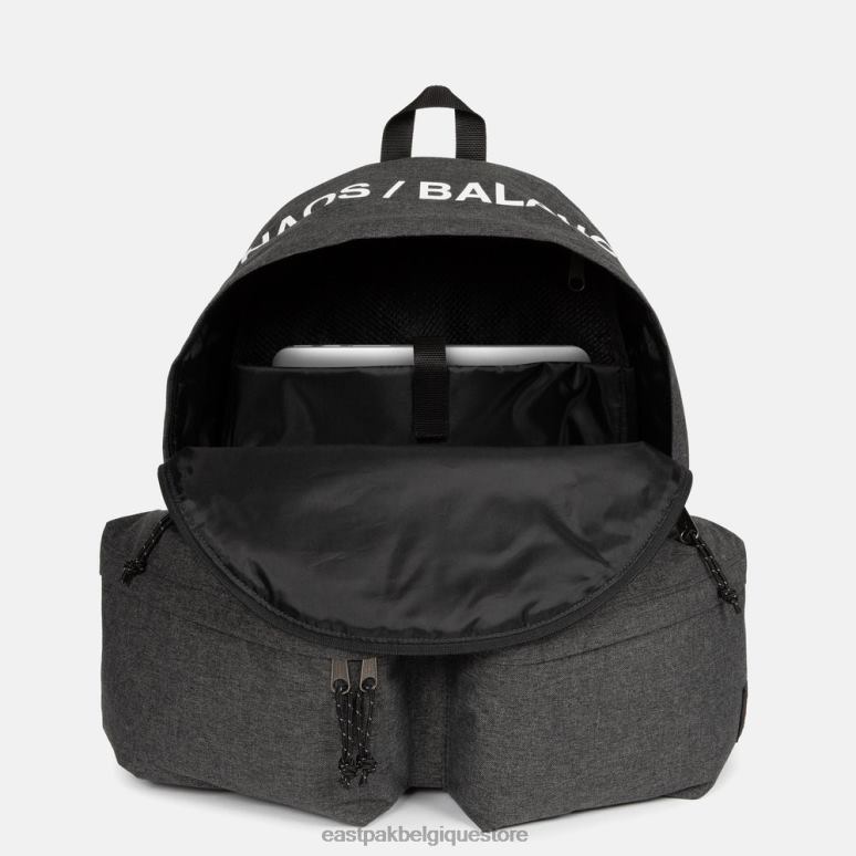 Eastpak doublé rembourré denim noir sous couverture sacs à dos N6H8X30